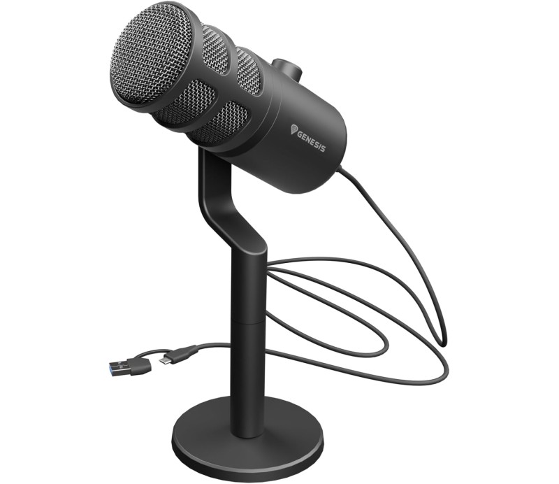 Microfono Genesis Radium 350D Condensador Cardiode Dinamico USB Sobremesa NGM-2168
