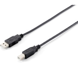 Cable Impresora Equip 128861 USB A - USB B Macho-Macho 3m - Negro