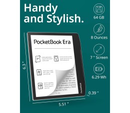 Libro Electronico Pocketbook Era 7" PB700-U-16-WW Plata