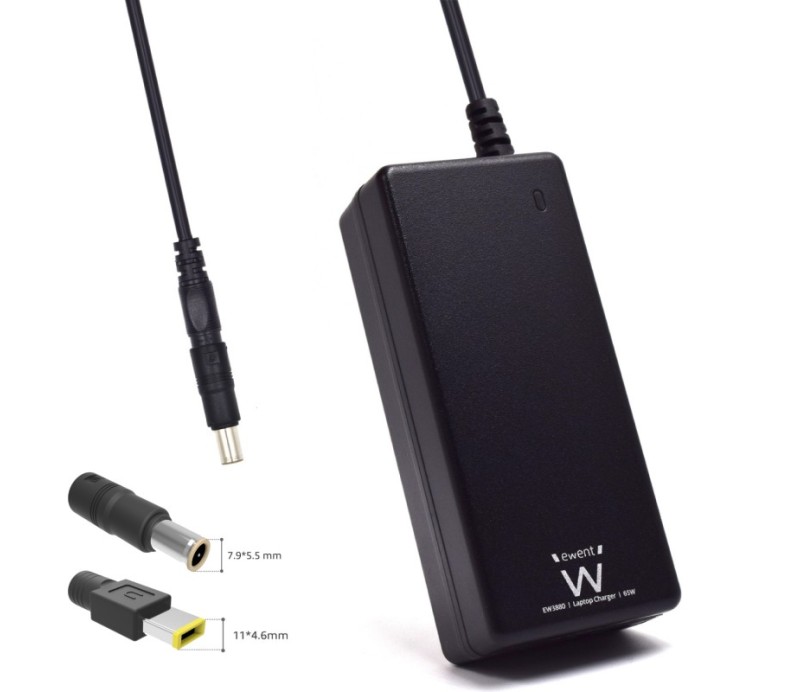 Cargador Universal Portatil Ewent EW3897 IBM Lenovo 65W 20V