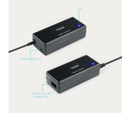Cargador Universal Portatil TOOQ TQLC-65BS02AT + USB 65W