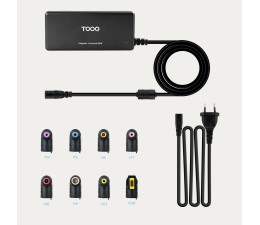 Cargador Universal Portatil TOOQ TQLC-65BS02AT + USB 65W