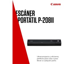 Escaner Portatil Canon P208 II 8Ppm A4 Duplex Adf Usb Wifi