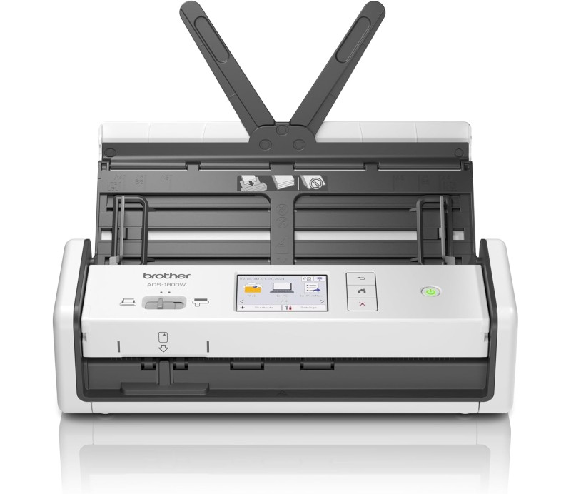 Escaner Sobremesa Brother ADS1800W 30Ppm Duplex Automatico USB 2.0 USB Tipo C Wifi Adf 20 Hojas 15Ppm USB