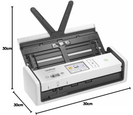 Escaner Sobremesa Brother ADS1800W 30Ppm Duplex Automatico USB 2.0 USB Tipo C Wifi Adf 20 Hojas 15Ppm USB