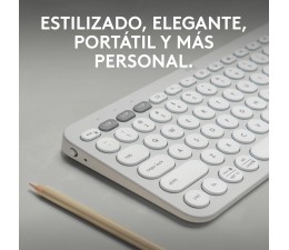 Teclado Logitech K380S Pebble Keys 2 Inalambrico - Blanco
