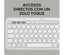 Teclado Logitech K380S Pebble Keys 2 Inalambrico - Blanco
