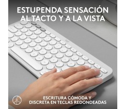 Teclado Logitech K380S Pebble Keys 2 Inalambrico - Blanco