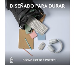 Teclado Logitech K380S Pebble Keys 2 Inalambrico - Blanco