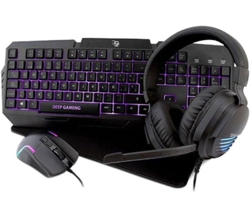 Pack Gaming Teclado + Raton + Auriculares + Alfombrilla Coolbox X-Wing 2 DG-KTRAA-15
