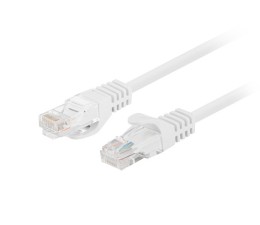 Cable Red Latiguillo UTP CAT6 RJ45 1m Lanberg PCU6-10CC-0100-W Blanco