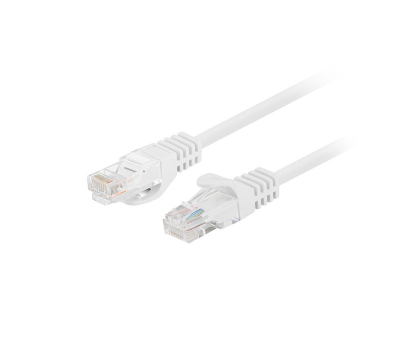 Cable Red Latiguillo UTP CAT6 RJ45 1m Lanberg PCU6-10CC-0100-W Blanco
