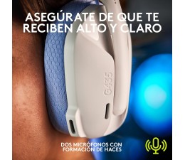 Auriculares Gaming Logitech G435 LIGHTSPEED Wireless Inalambrico 2.4GHz - Blanco/Azul