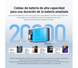 Powerbank Xiaomi BHR9738GL 20000 mAh USB A - Blanco