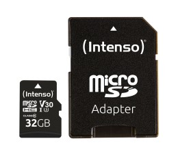 Memoria MicroSD Intenso 32GB Profesional V30 con Adaptador