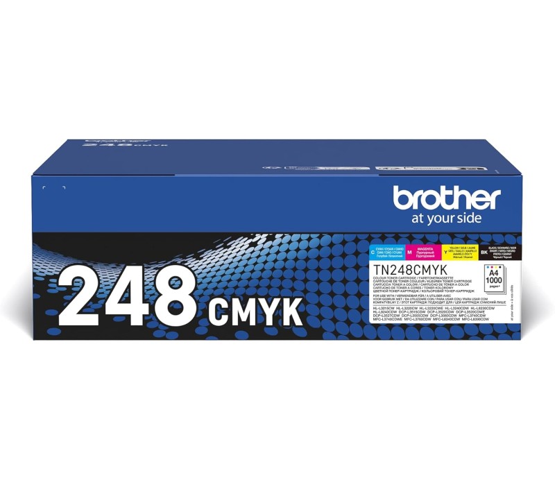 Toner Brother Pack 4 TN248VAL Negro/Cian/Amarillo/Magenta 1000 paginas