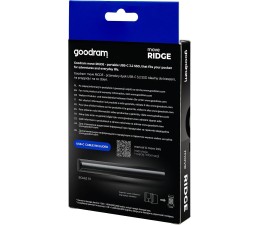 Disco Duro Externo SSD GoodRam 1TB Move Ridge USB Tipo C Negro SSDR-GMRE-01T-K0