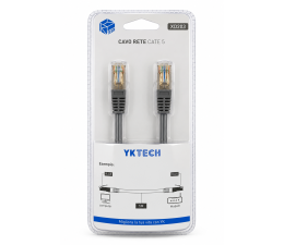 Cable Red Latiguillo UTP YKTECH  CAT5 RJ45 XD203 5m Gris