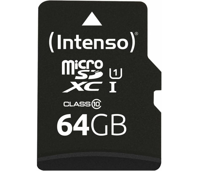 Memoria MicroSD Intenso 64GB Profesional V30 con Adaptador