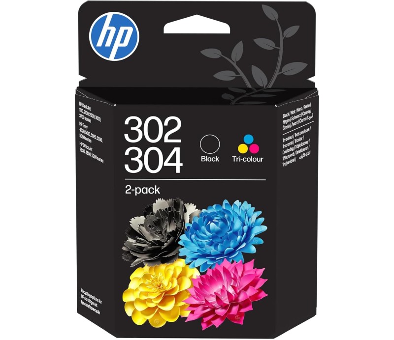 Tinta HP 302/304 pack Tricolor + Negro B82L1AE