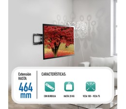 Soporte TV Pared Ewent 37"-70" EW1526 con Brazo