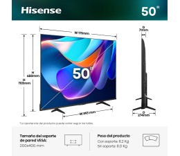 Televisor Hisense 50" 50A6S UHD 4K HDR10+ Smart TV