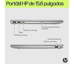 Ordenador Portatil HP 15-FD0329NS CEL N100 8GB SSD256GB 15,6" W11 Plata