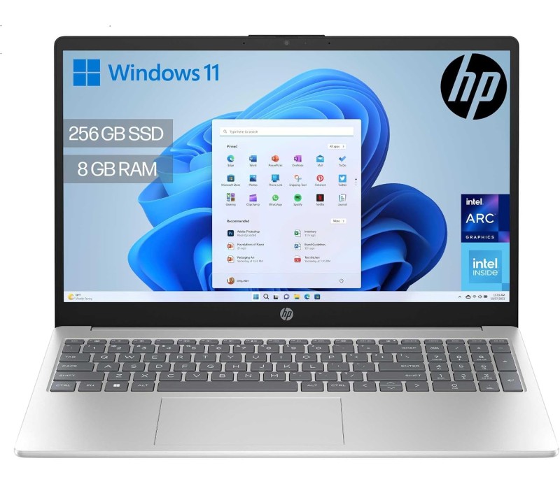 Ordenador Portatil HP 15-FD0329NS CEL N100 8GB SSD256GB 15,6" W11 Plata