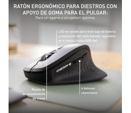 Teclado + Raton Cherry Inalambrico Stream Desktop Confort JD-8550ES-2  Negro