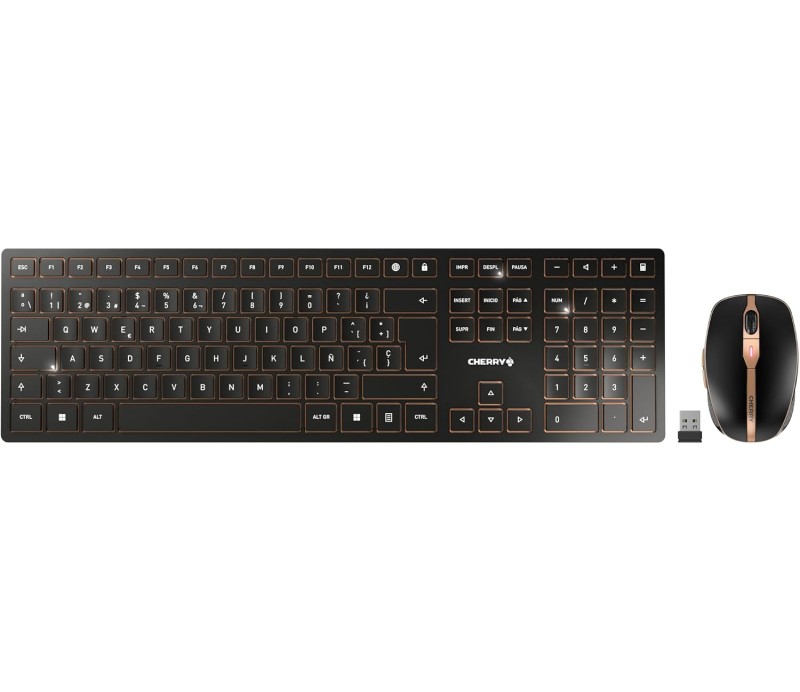 Teclado + Raton Cherry Inalambrico DW9100 Slim JD-9100ES-2  Negro