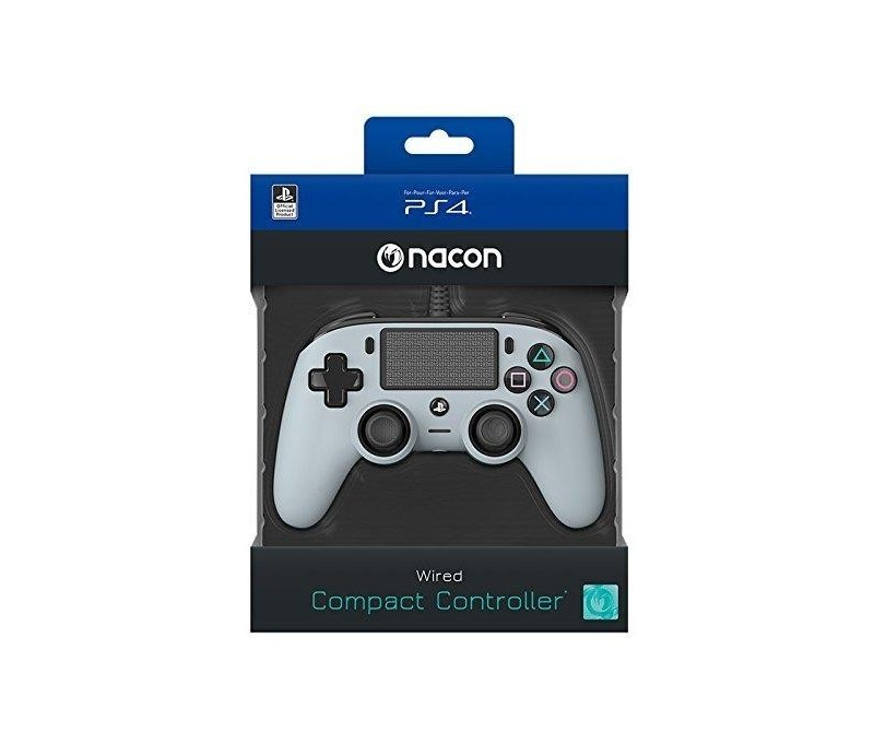 Mando Nacon Compact Controller Wired con Cable PS4 - Gris