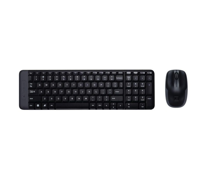 Teclado + Raton Inalambricos Logitech MK220 Negro