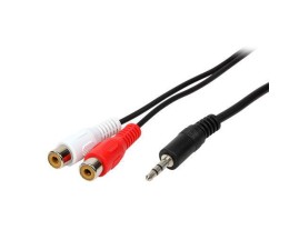 Cable Audio 1xJACK 3.5M a 2xRCA H 0.2m Logilink CA1047
