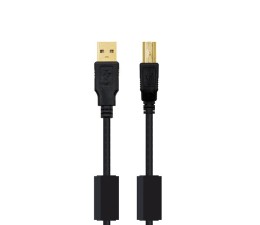 CABLE HQ FERRITA USB(A) A USB(B) 5M BK IMPRESORA 10.01.1205