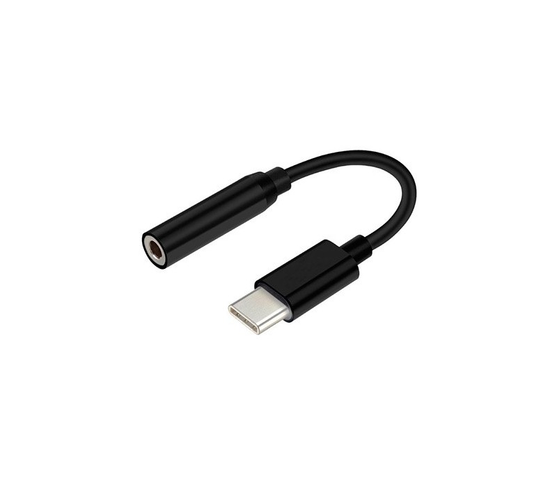 Adaptador USB-C a Audio Jack Aisens A109-0348 - Negro